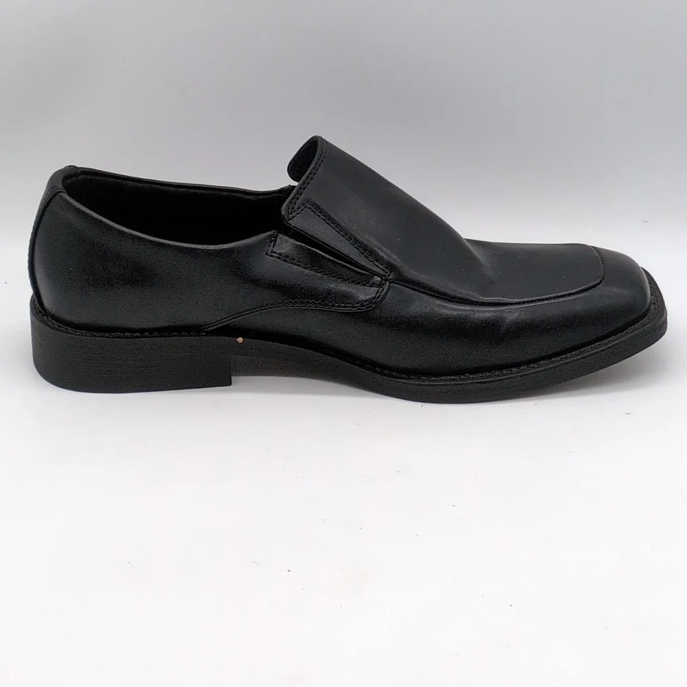 Borelli Shoes Mens Matthew Black 10 Leather Loafers Dress Stretch Slip On 321087